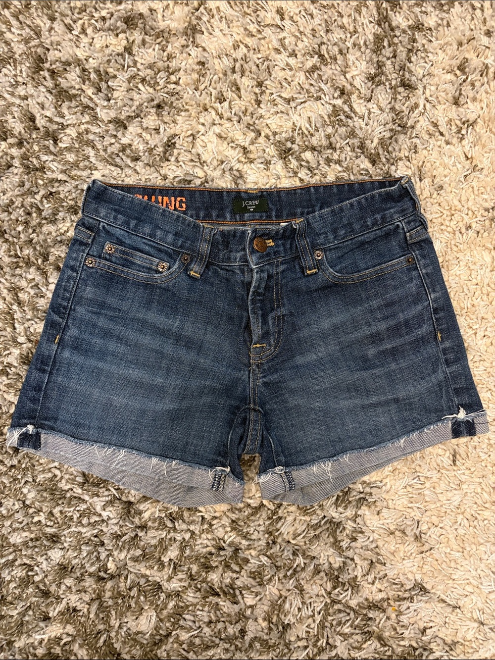 J. Crew Women's Dark Blue Denim Cutoff Shorts size 0